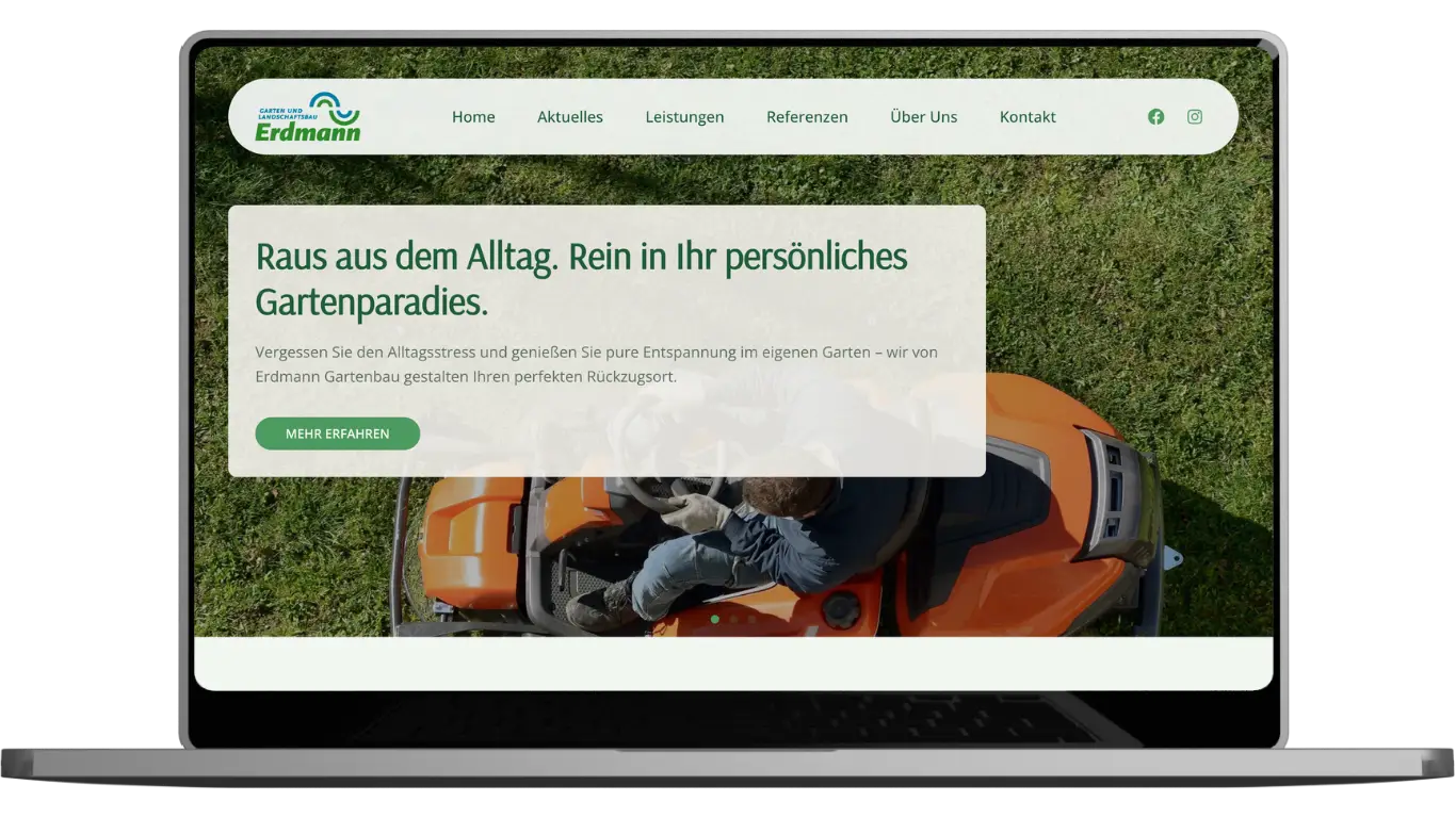 Website Projekt Erdmann Gartenbau